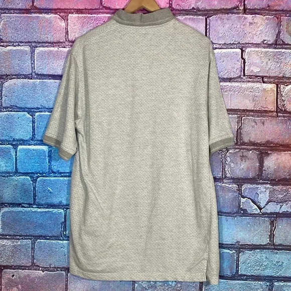 Page & Tuttle Men's Large Grey Polo Shirt Quarter Button Up - Picture 5 of 6